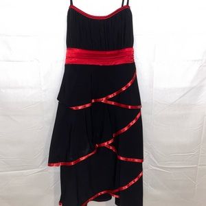 Black and Red Knee High Dress